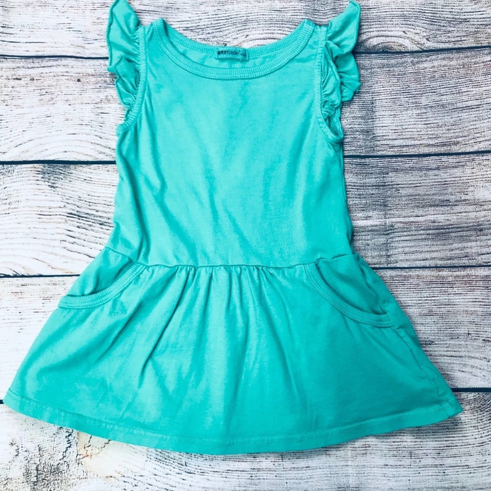 LA Made size 2T green dress